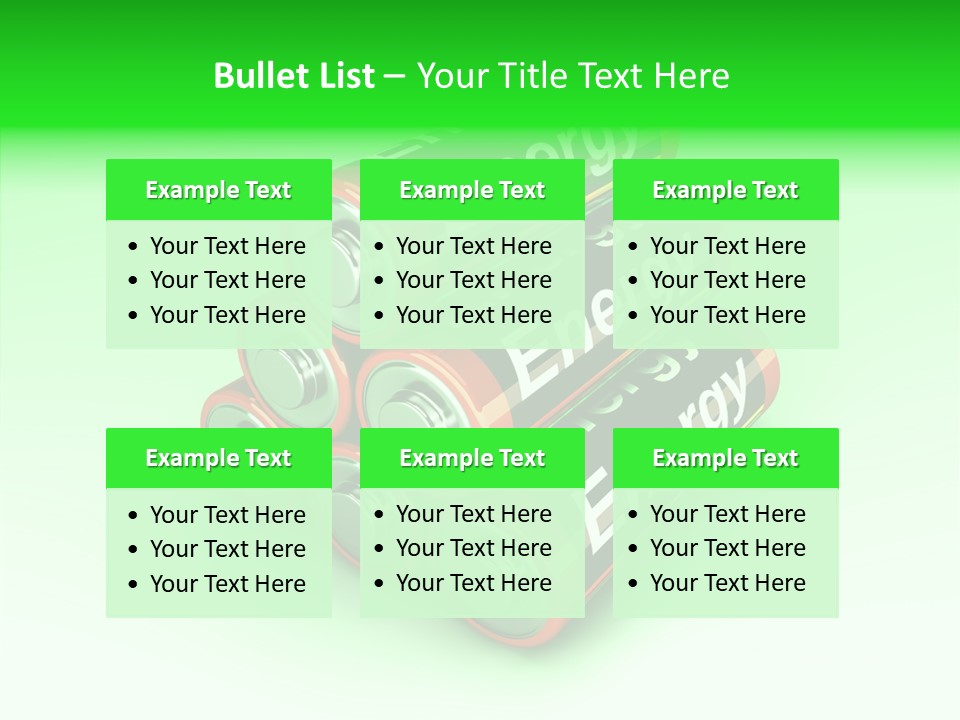 Freigestellt Rechargeable Battery PowerPoint Template