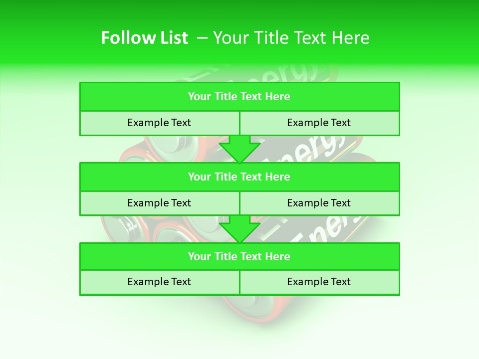 Freigestellt Rechargeable Battery PowerPoint Template