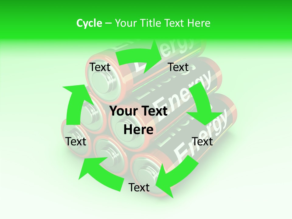 Freigestellt Rechargeable Battery PowerPoint Template