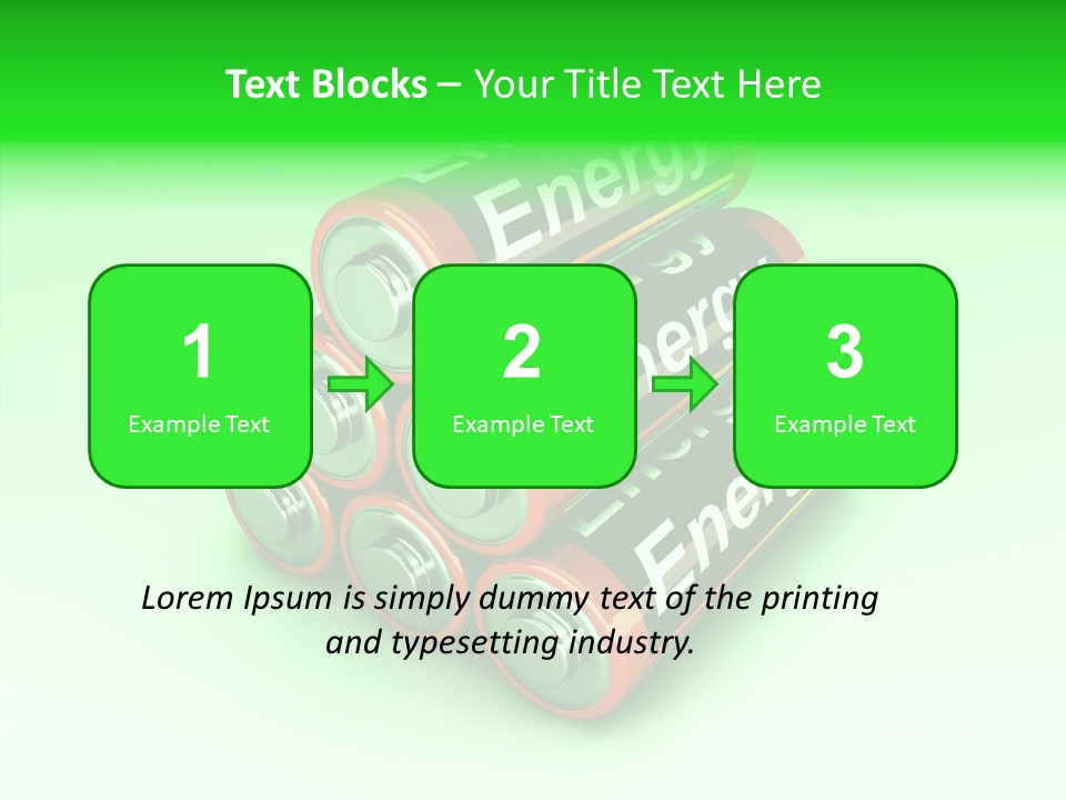 Freigestellt Rechargeable Battery PowerPoint Template