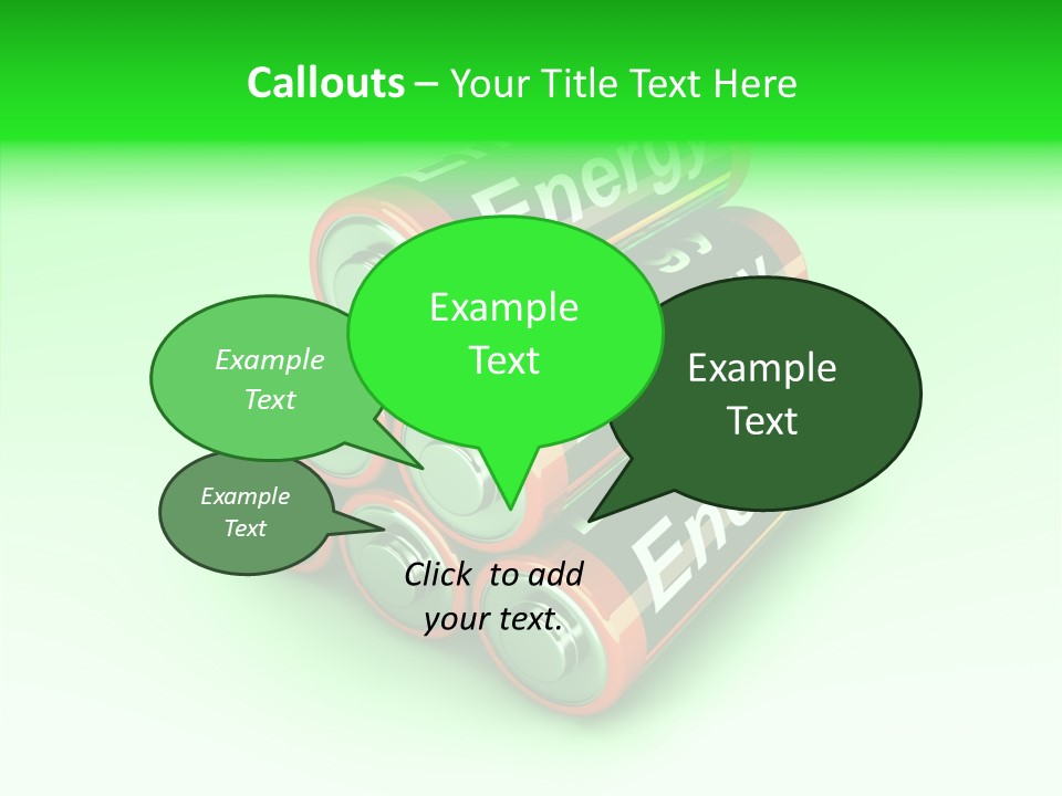 Freigestellt Rechargeable Battery PowerPoint Template