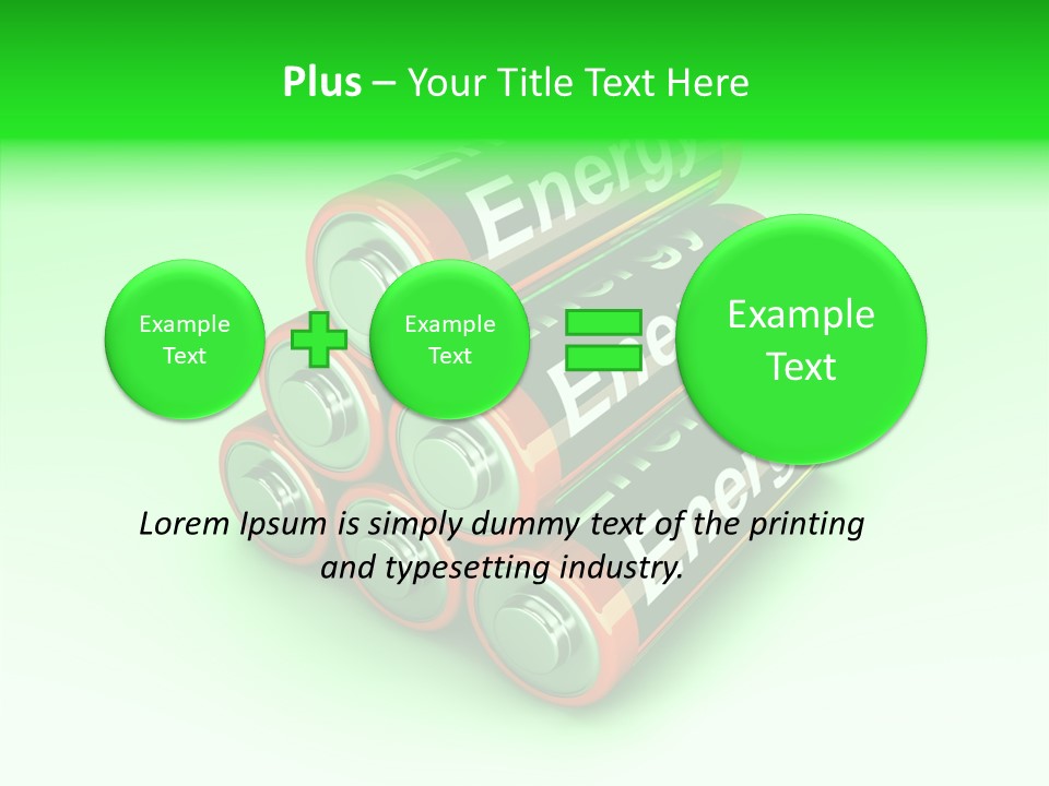 Freigestellt Rechargeable Battery PowerPoint Template