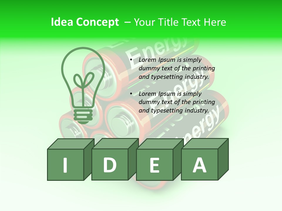 Freigestellt Rechargeable Battery PowerPoint Template