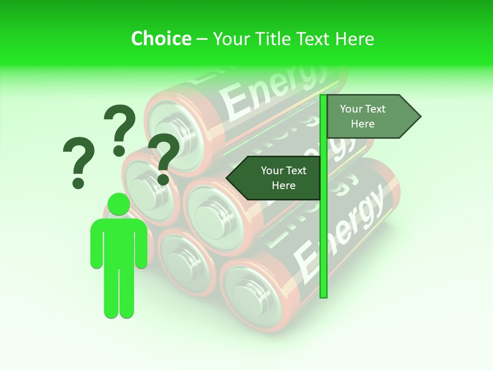 Freigestellt Rechargeable Battery PowerPoint Template