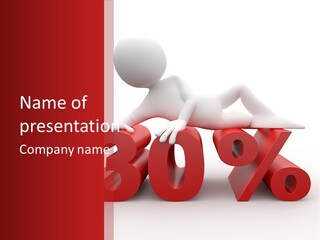 Customer Business Red PowerPoint Template