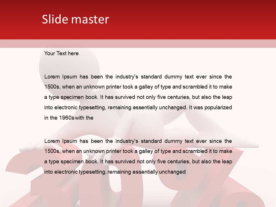 Customer Business Red PowerPoint Template