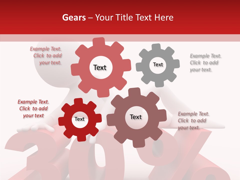 Customer Business Red PowerPoint Template
