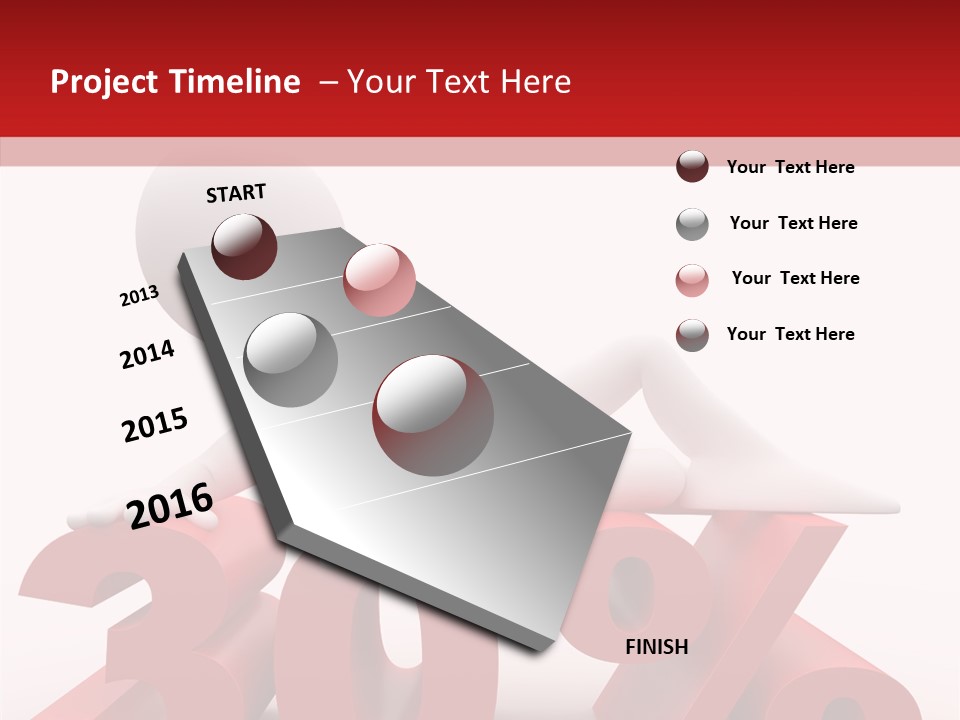 Customer Business Red PowerPoint Template