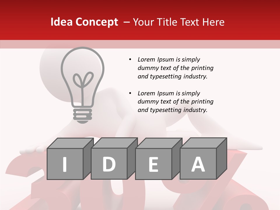 Customer Business Red PowerPoint Template