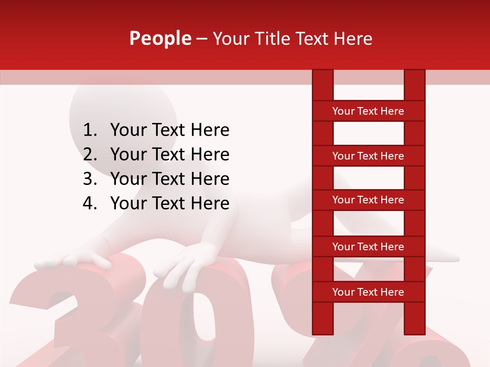 Customer Business Red PowerPoint Template