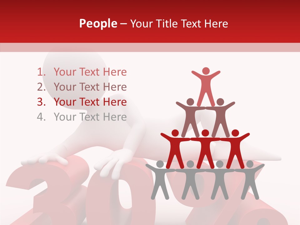 Customer Business Red PowerPoint Template