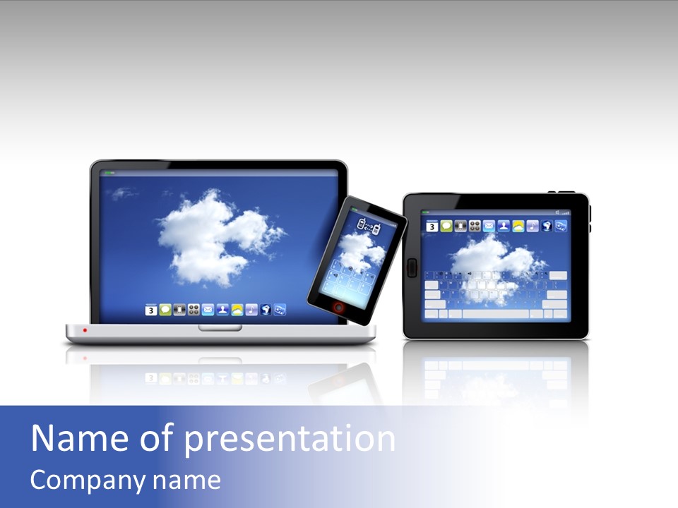 The Cloud Fond Transfert PowerPoint Template