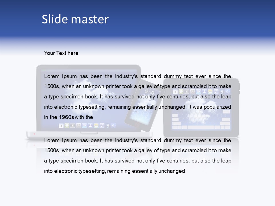 The Cloud Fond Transfert PowerPoint Template