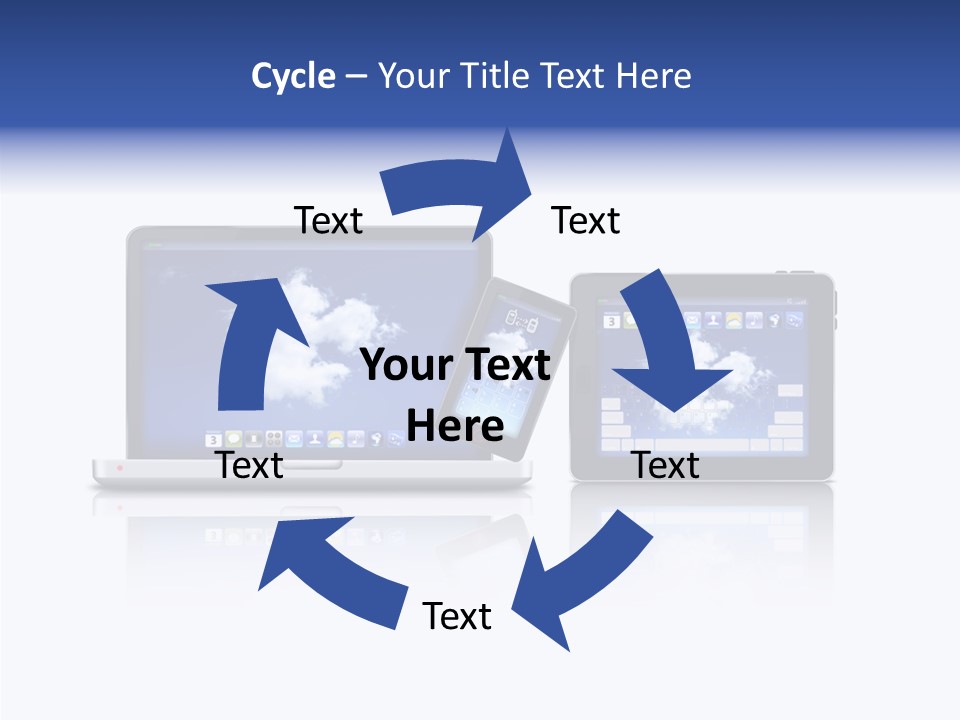 The Cloud Fond Transfert PowerPoint Template