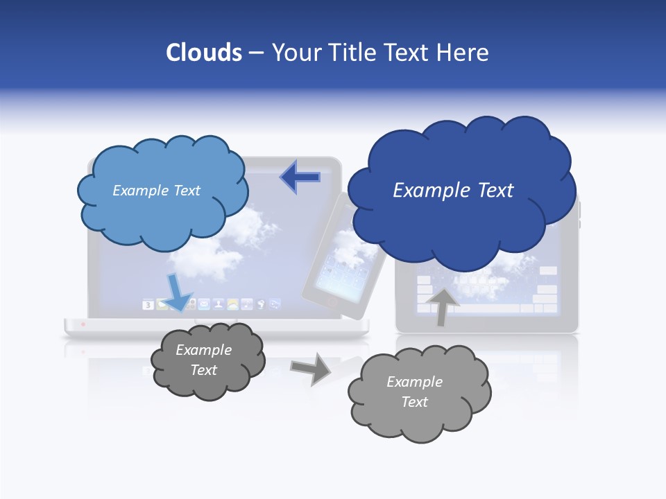 The Cloud Fond Transfert PowerPoint Template
