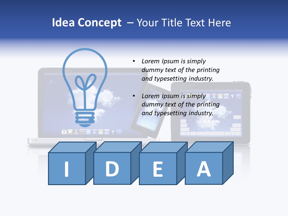 The Cloud Fond Transfert PowerPoint Template