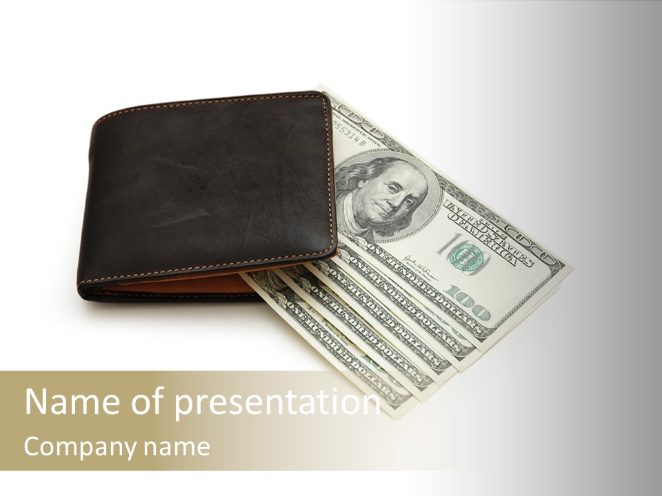 White Paid Dollar PowerPoint Template