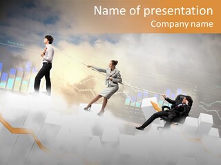 Sale Group Businesswoman PowerPoint Template