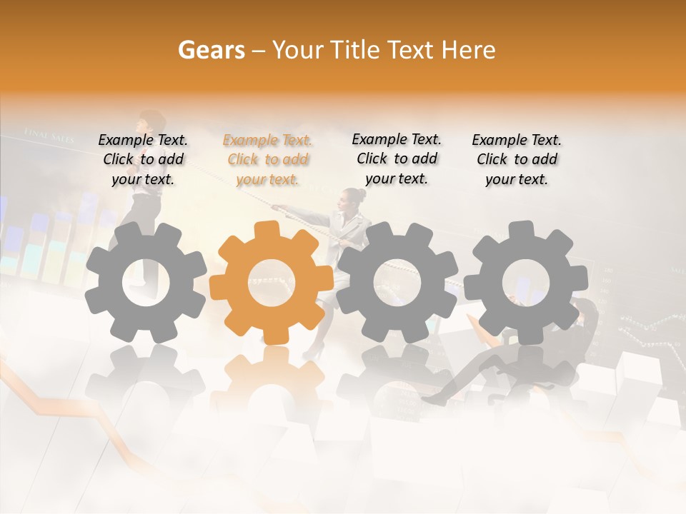 Sale Group Businesswoman PowerPoint Template