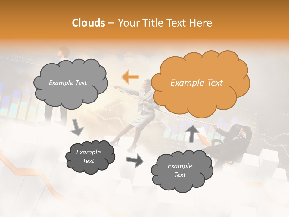 Sale Group Businesswoman PowerPoint Template