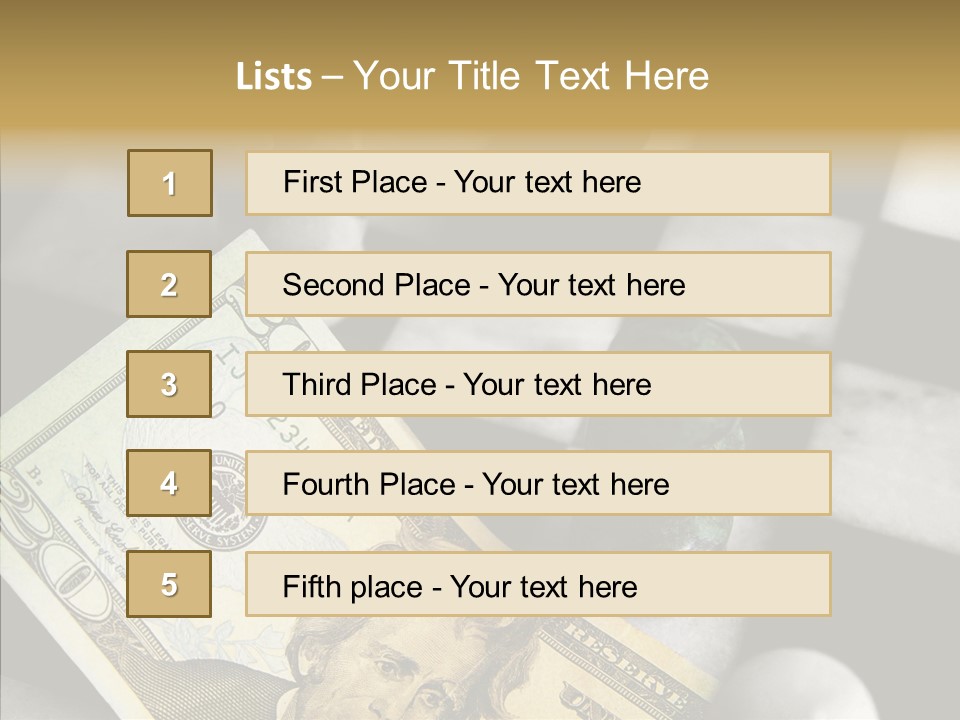 Money American Brilliant PowerPoint Template