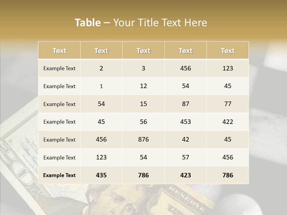 Money American Brilliant PowerPoint Template