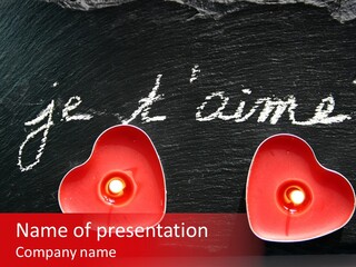 Amour Bougie St Valentin PowerPoint Template