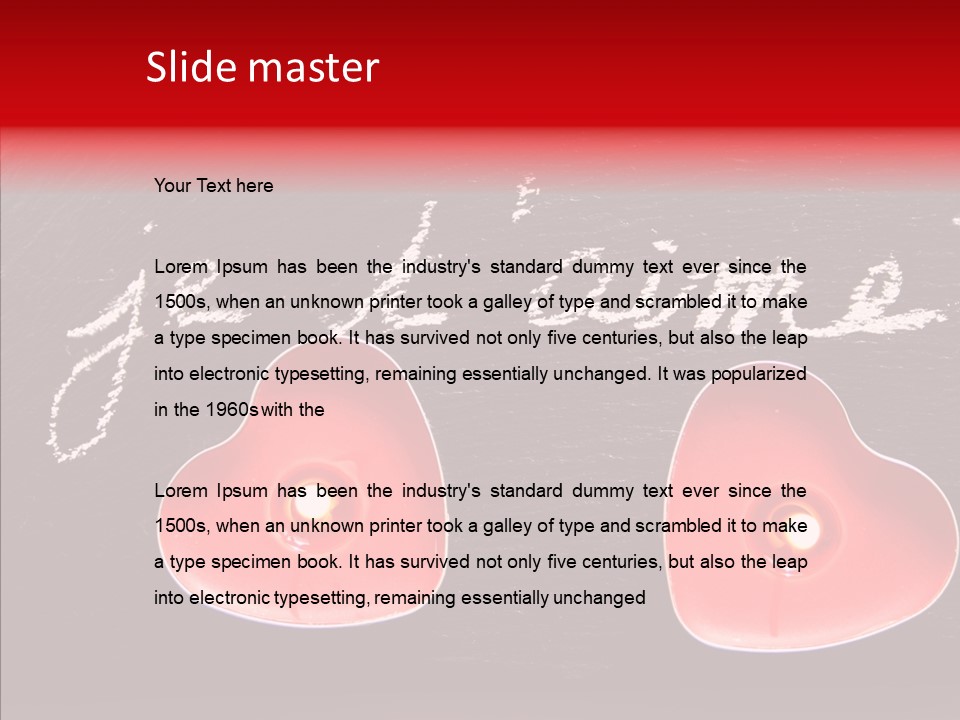 Amour Bougie St Valentin PowerPoint Template