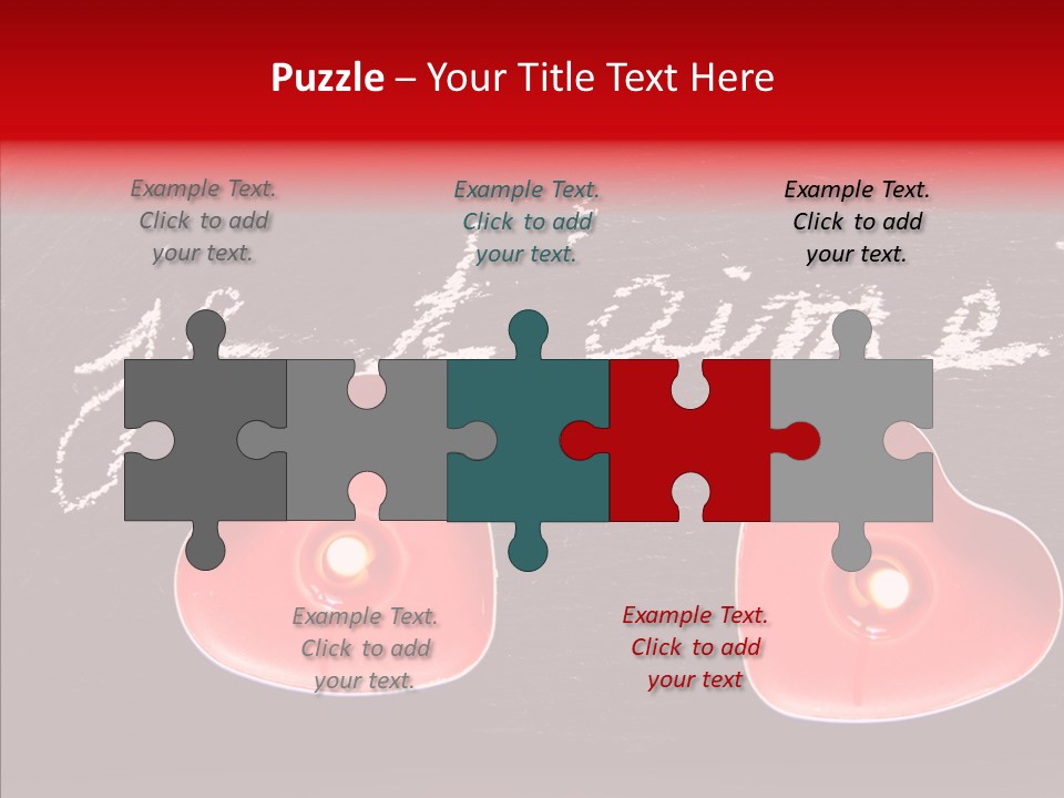 Amour Bougie St Valentin PowerPoint Template