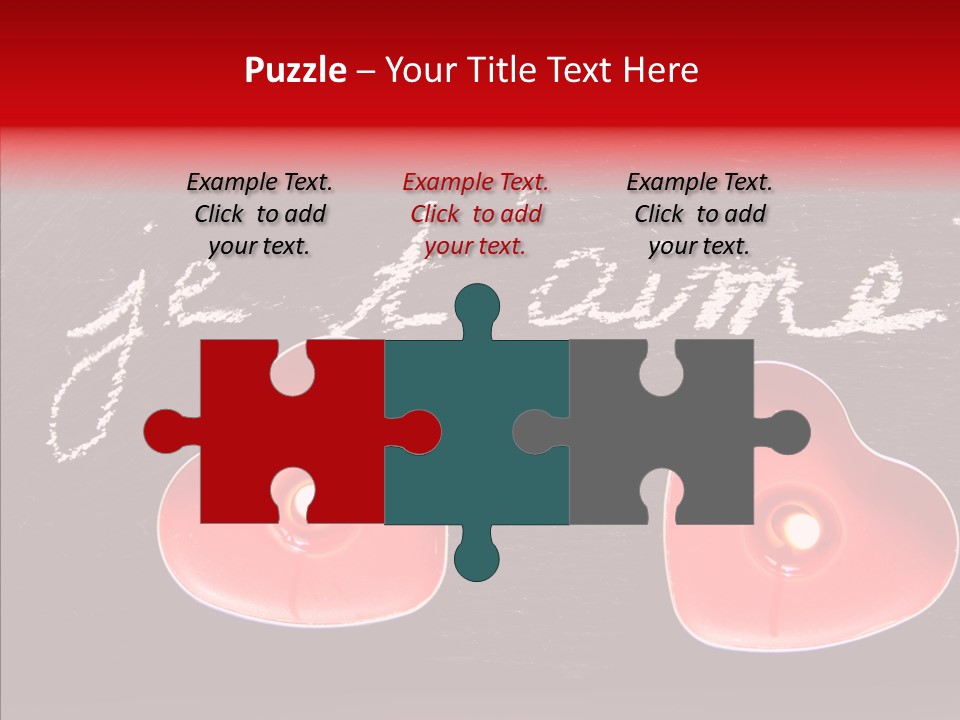 Amour Bougie St Valentin PowerPoint Template