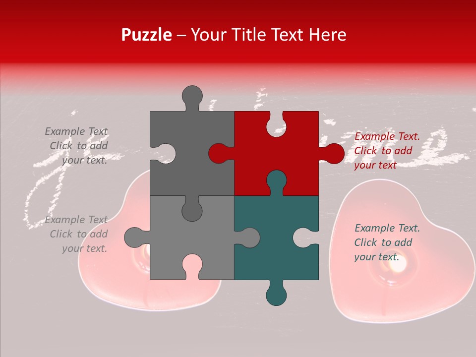 Amour Bougie St Valentin PowerPoint Template