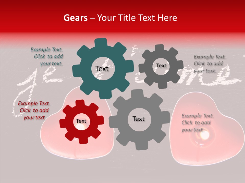 Amour Bougie St Valentin PowerPoint Template