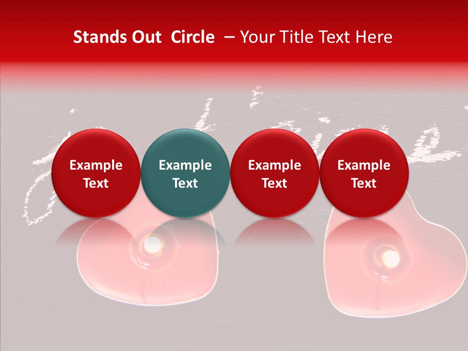 Amour Bougie St Valentin PowerPoint Template