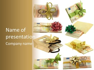 Billets Paquet Ornement PowerPoint Template