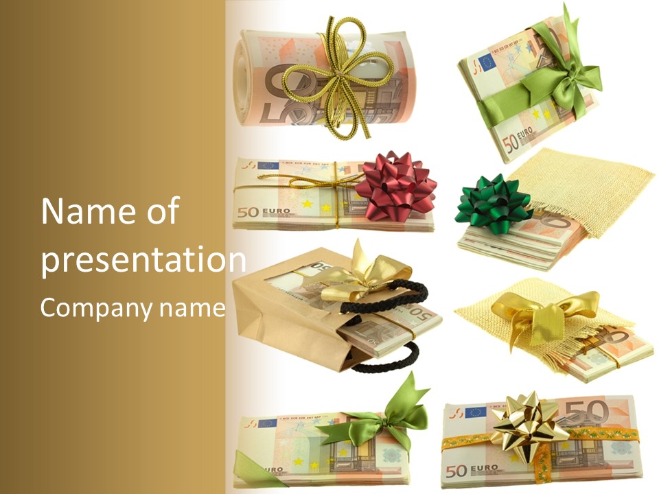 Billets Paquet Ornement PowerPoint Template