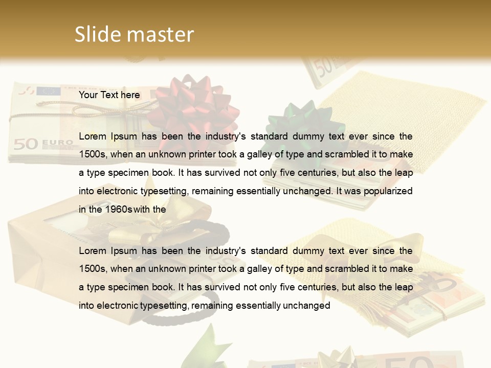 Billets Paquet Ornement PowerPoint Template