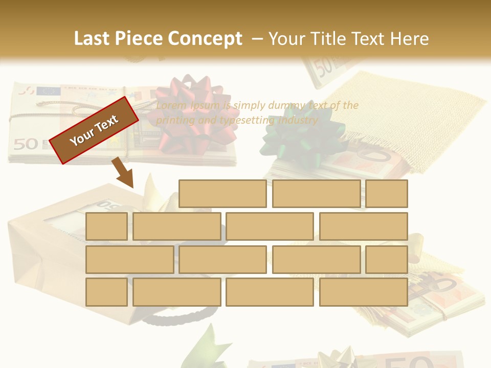 Billets Paquet Ornement PowerPoint Template
