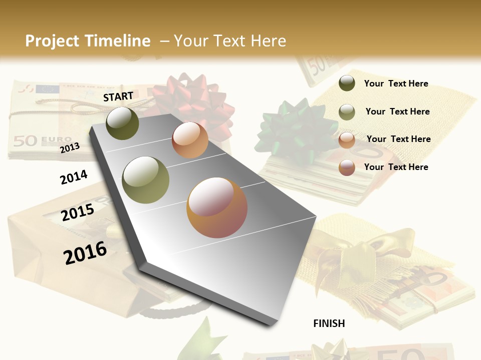 Billets Paquet Ornement PowerPoint Template