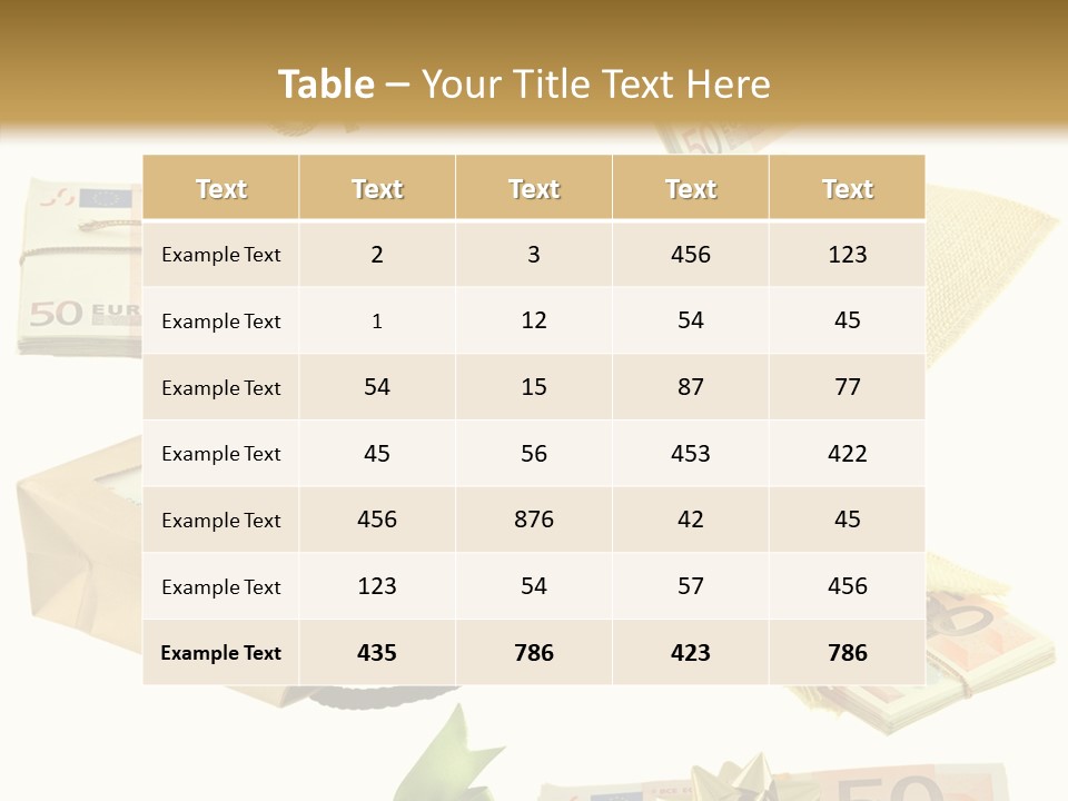 Billets Paquet Ornement PowerPoint Template