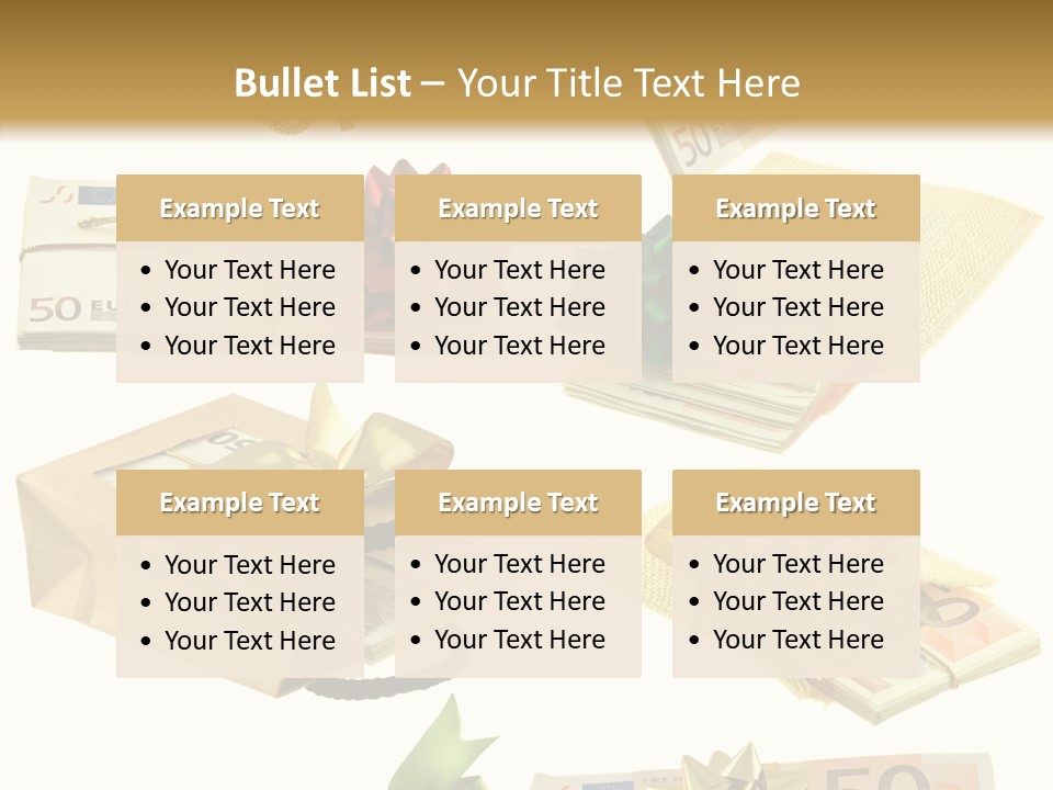 Billets Paquet Ornement PowerPoint Template