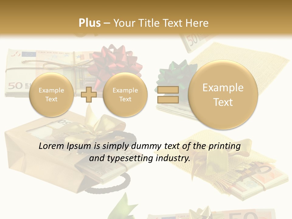 Billets Paquet Ornement PowerPoint Template