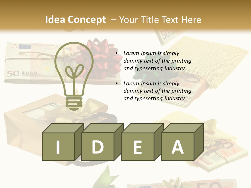 Billets Paquet Ornement PowerPoint Template