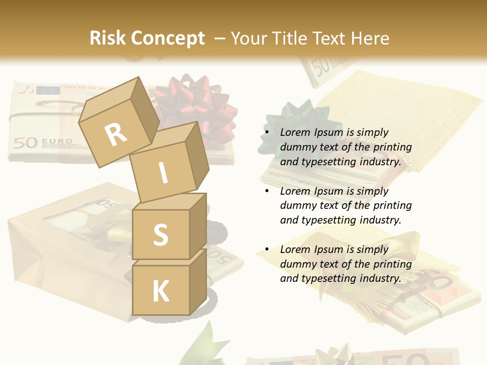 Billets Paquet Ornement PowerPoint Template