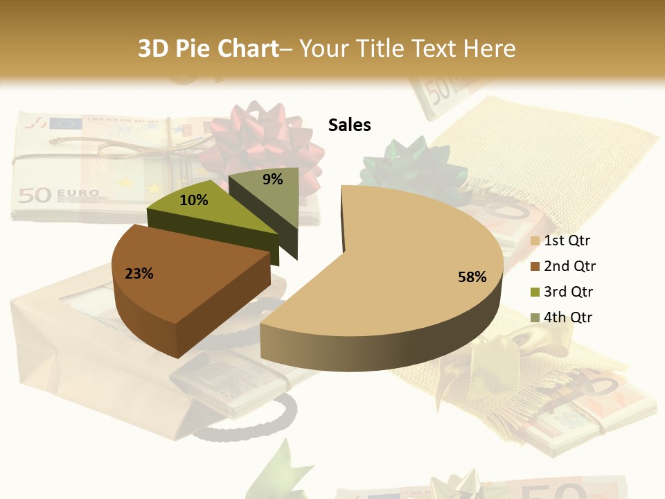 Billets Paquet Ornement PowerPoint Template