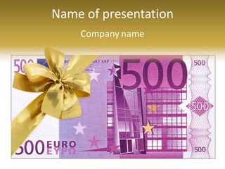 Cadeau Billets Prix PowerPoint Template