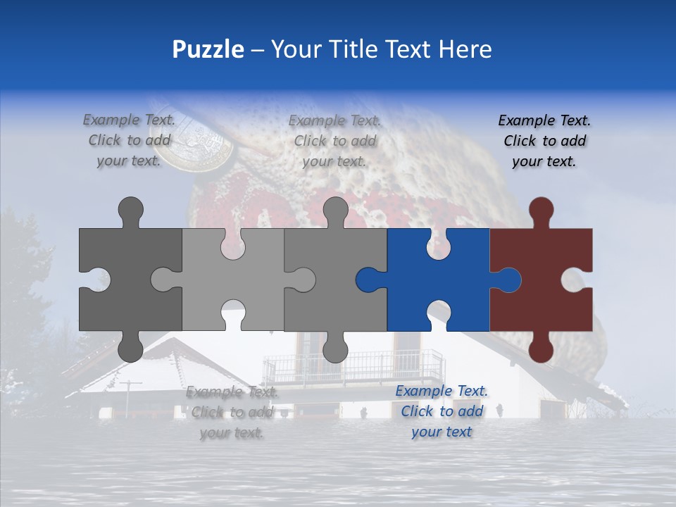 Familie Menschlich Hochwasser PowerPoint Template