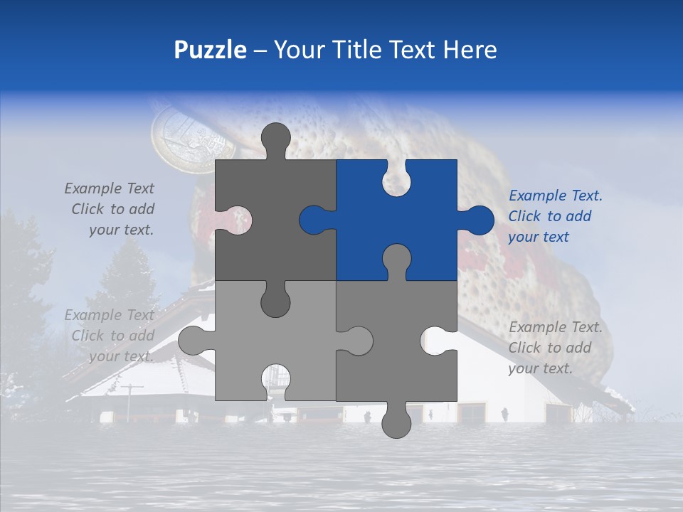 Familie Menschlich Hochwasser PowerPoint Template