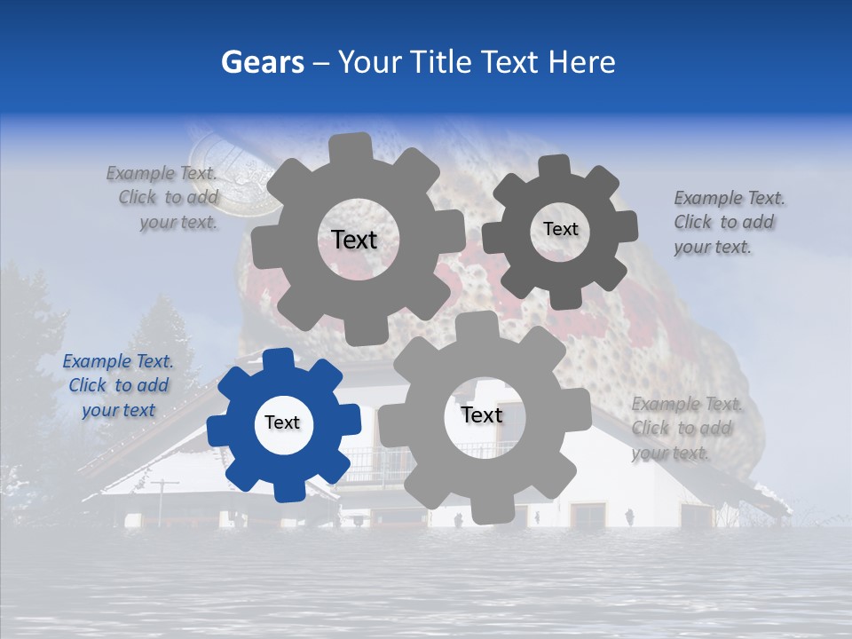 Familie Menschlich Hochwasser PowerPoint Template