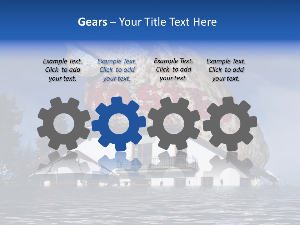 Familie Menschlich Hochwasser PowerPoint Template