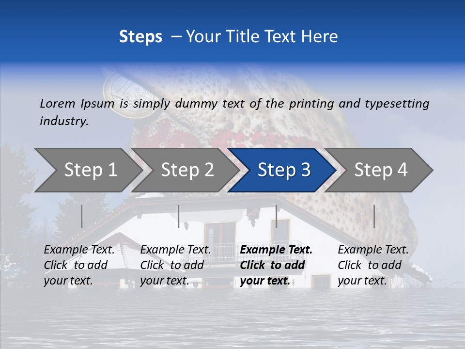 Familie Menschlich Hochwasser PowerPoint Template